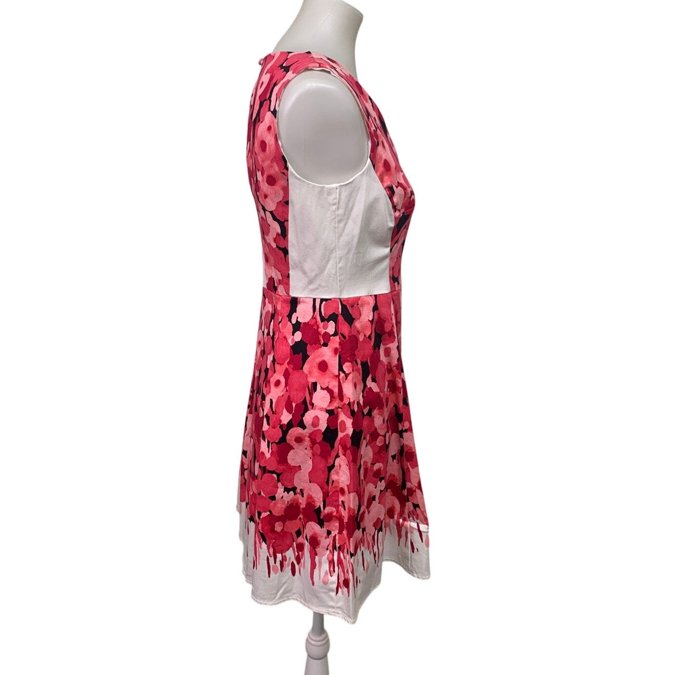 New York & Company Womens Size 6 Abstract Floral Sleeveless Fit n Flare Dress