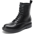 Dream Pairs Womens Size 10 Black Faux Leather Lace Up Low Heel Combat Boots