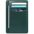 New Pomelo Best Hunter Green Genuine Leather Wallet RFID Blocking Card Holder