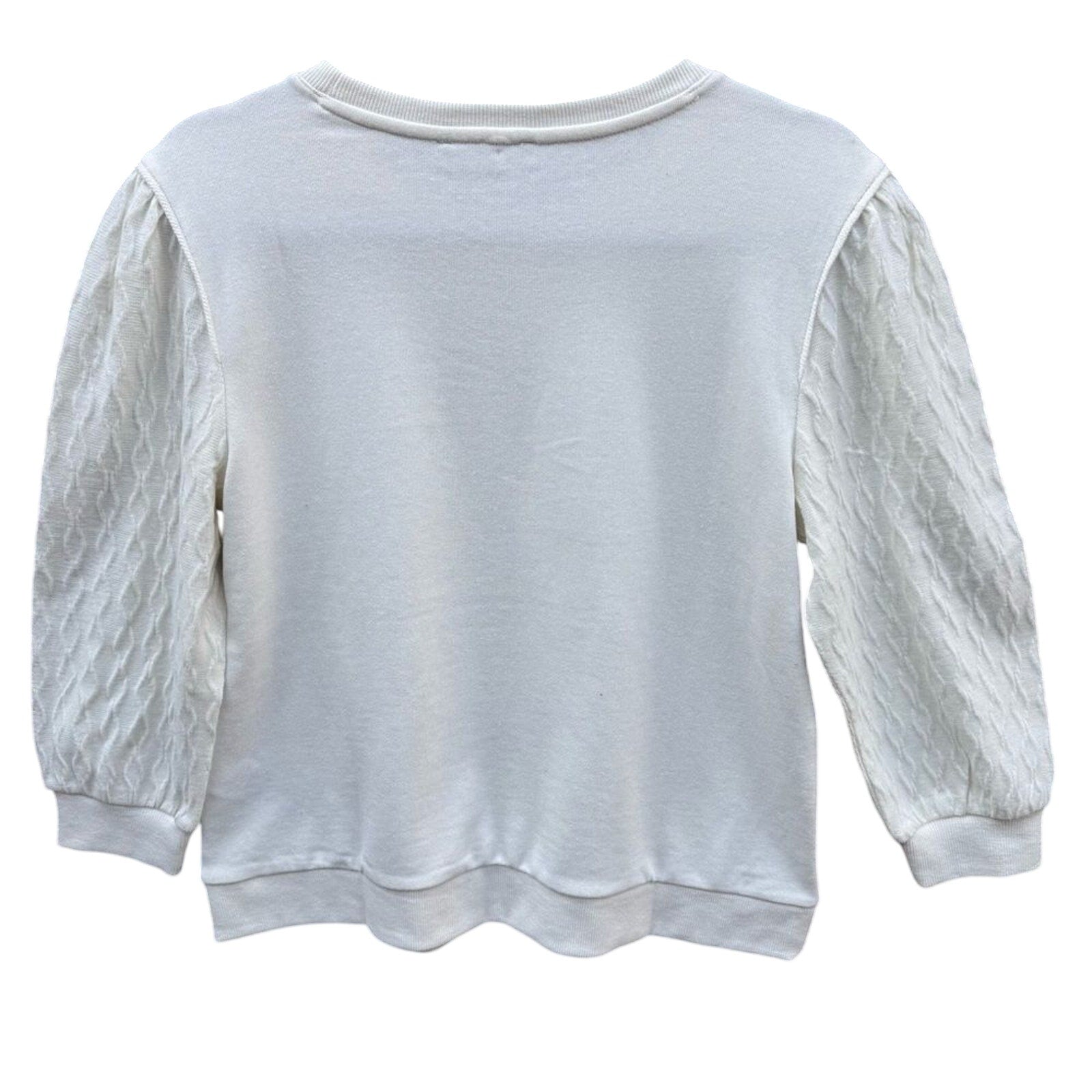 NWT New Nautica Jeans Womens Medium Ivory Long Sleeve Crew Neck Sweatshirt