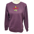 Nana Elf Womens Small Embroidered Christmas Crew Neck Cotton Blend Sweatshirt