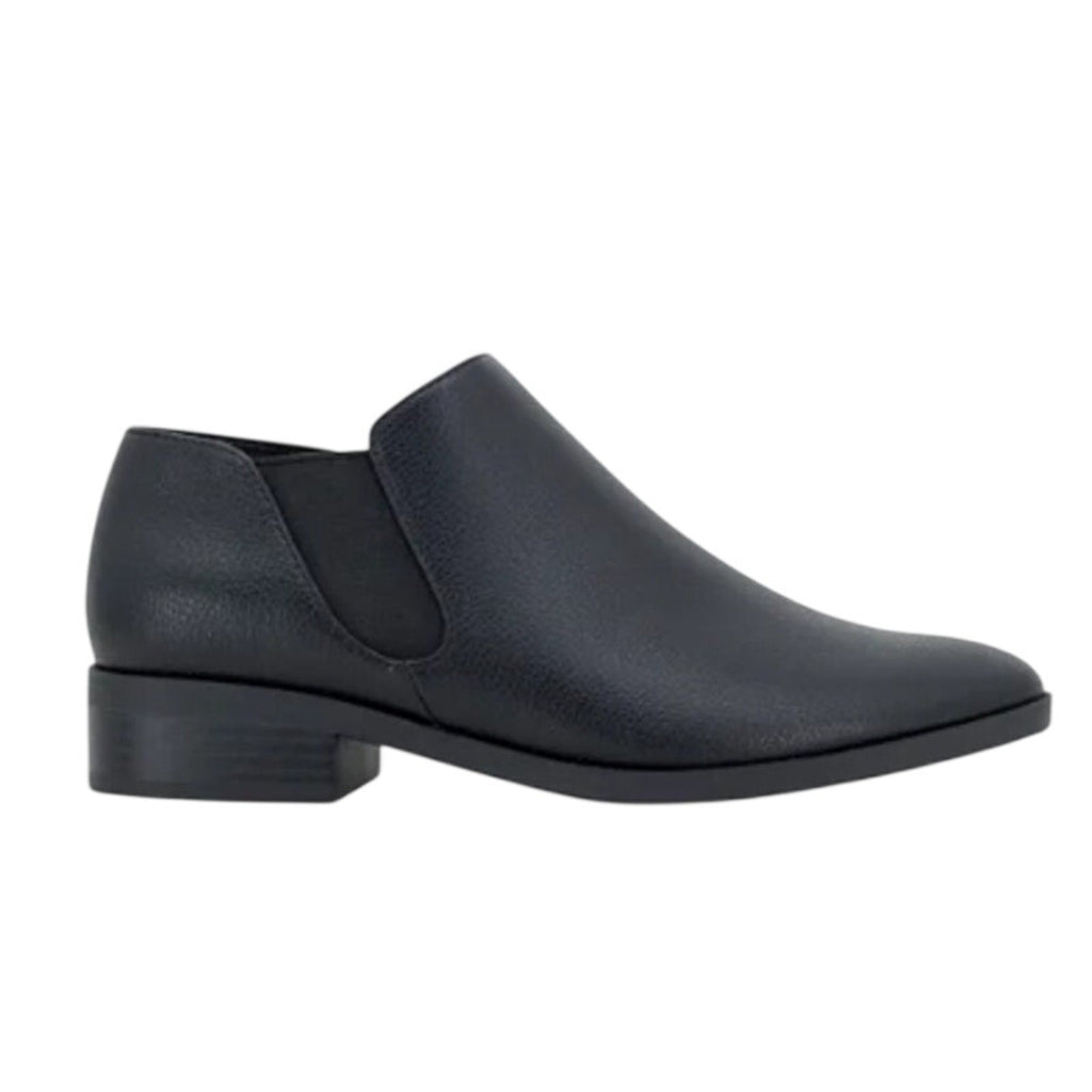 New in Box Kensie Womens Size 11 Black Faux Leather Sammy Ankle Booties Boots