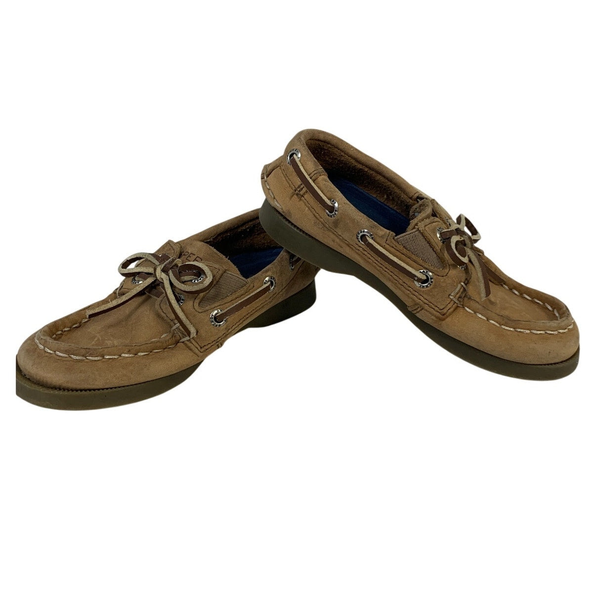 Sperry Top Sider Toddler Boys Size 8 Tan Leather Slide On Boat Comfort Shoes