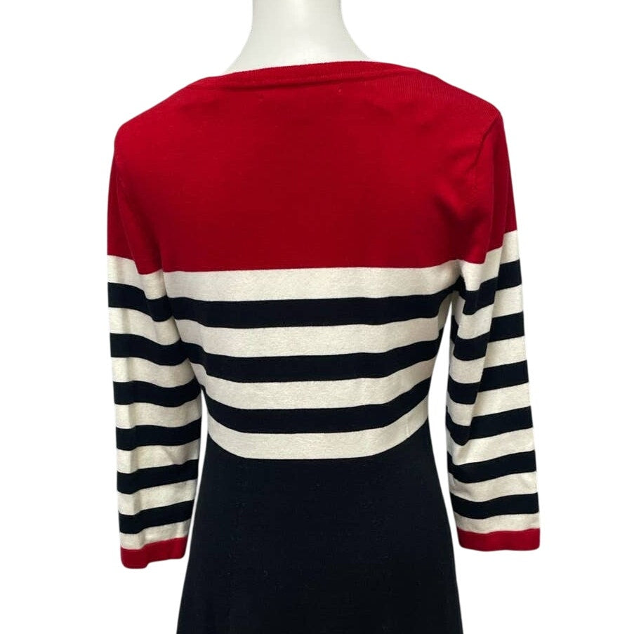 Marc New York Medium Long Sleeve Knee Length Acrylic Crew Neck Sweater Dress