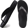 Oncai Womens Size 8 Black Sandals Open Round Toe Flip Flop Slip On Shoes