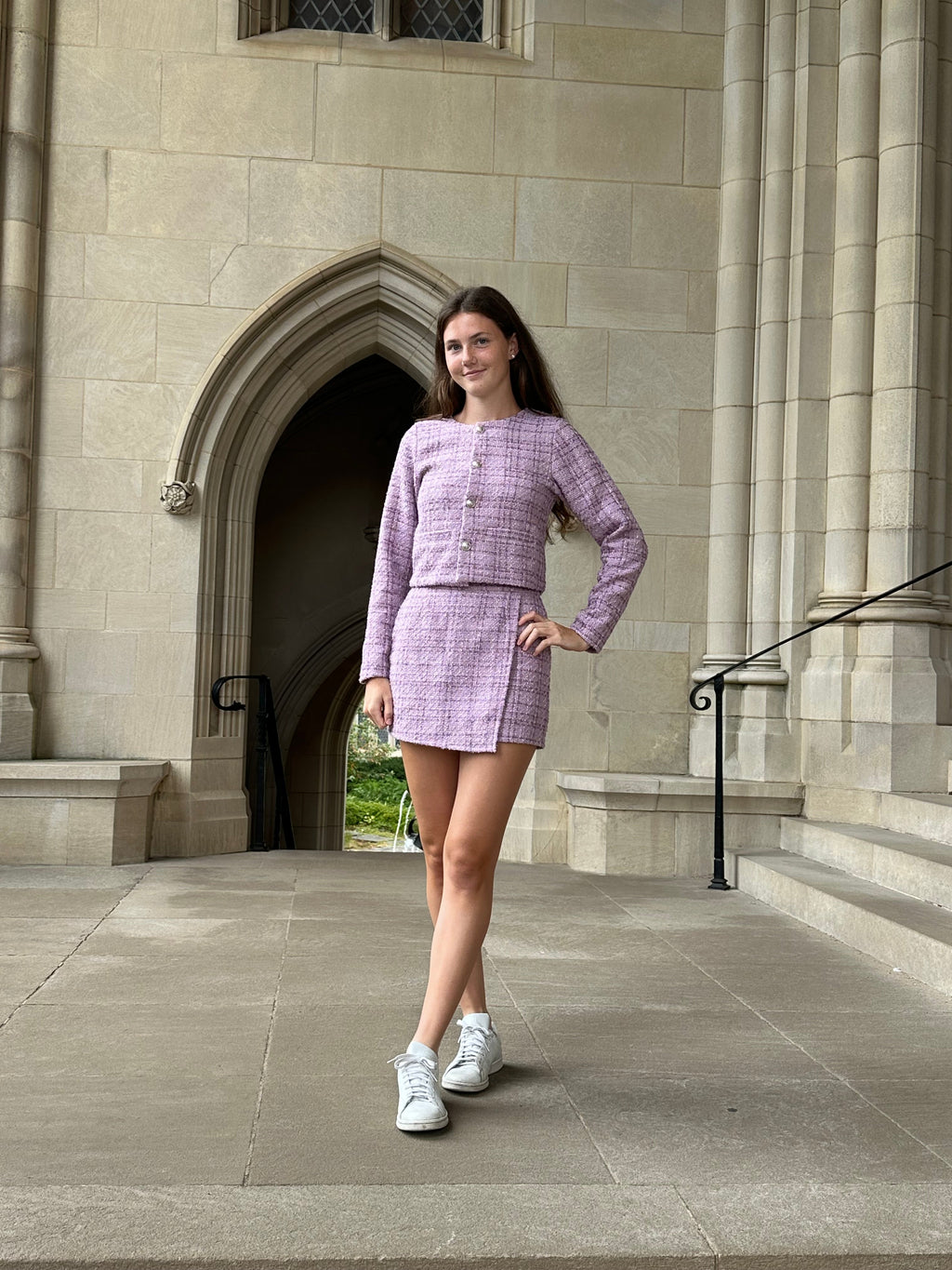 AA Lavender Tweed Jacket
