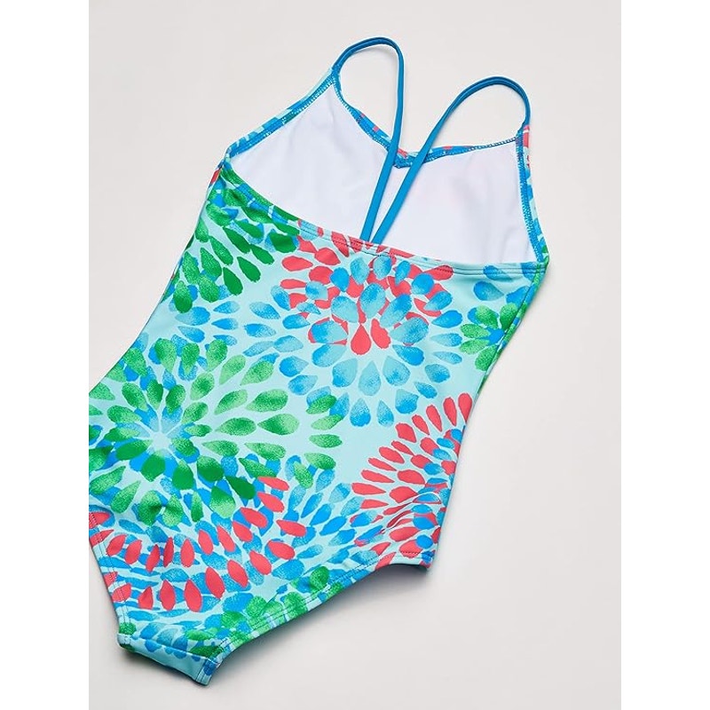 NWT New Kanu Surf Girls 2T Daisy Blue Beach Sport One Piece Swimsuit