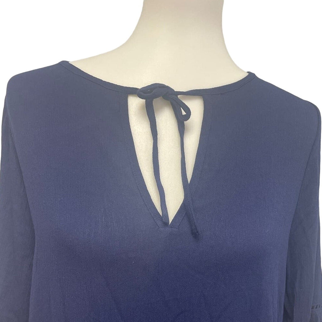 New Draper James Womens XS Long Bell Sleeve Front Tie Swim Coverup Dress