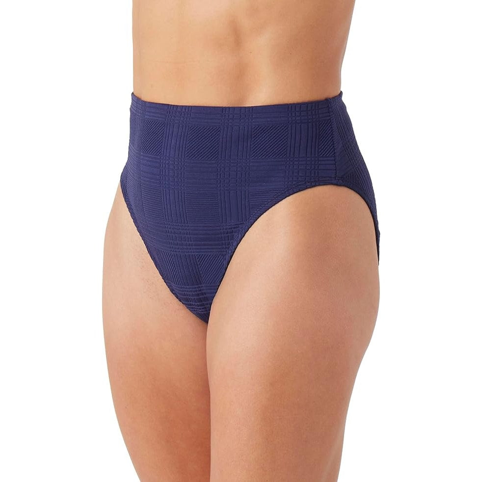 NWT New Nautica Womens Medium Night Blue Tummy Control Bikini Bottoms ONLY