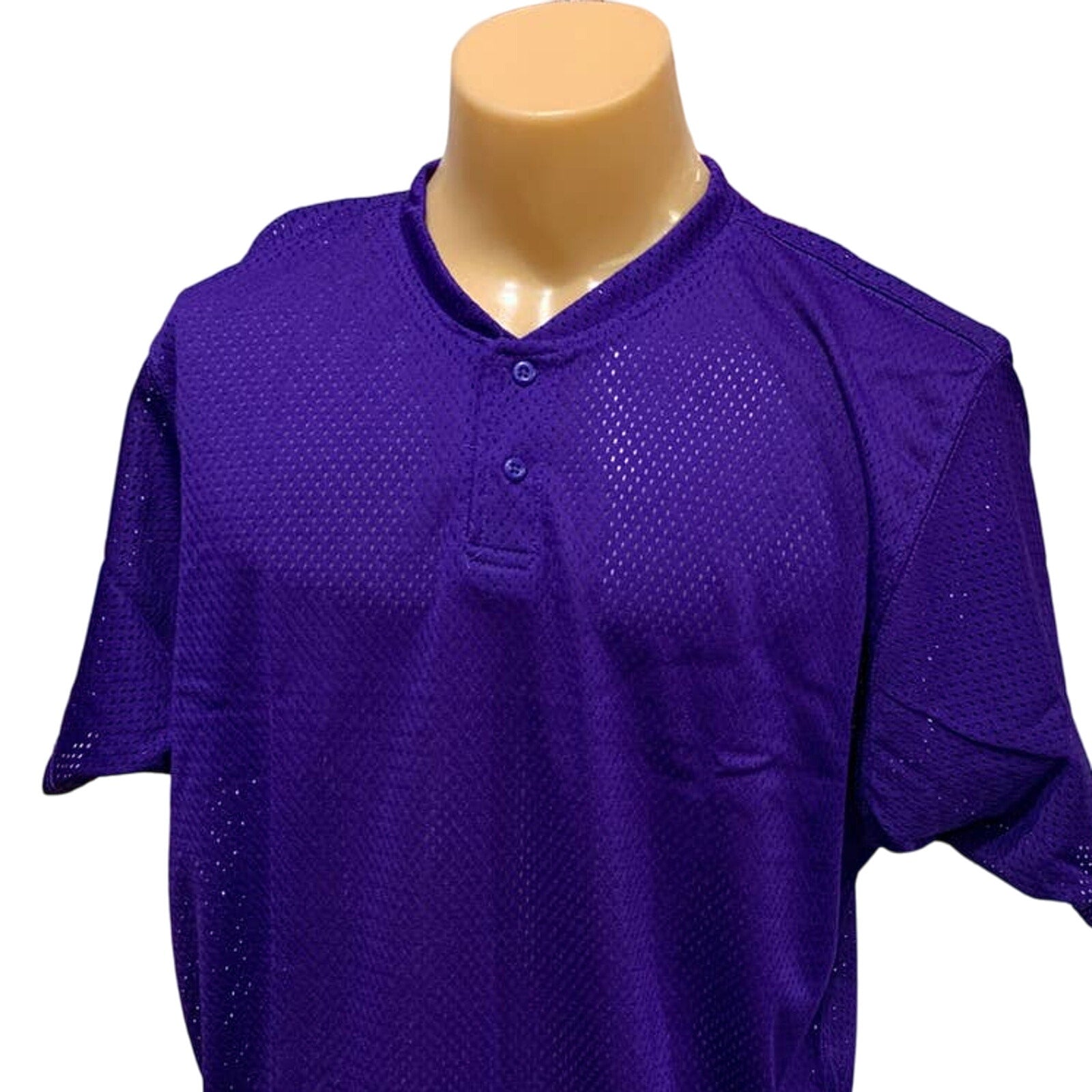New Tag Team Uniform Adult Large Button Down Baseball Mesh Short Sleeve Jersey