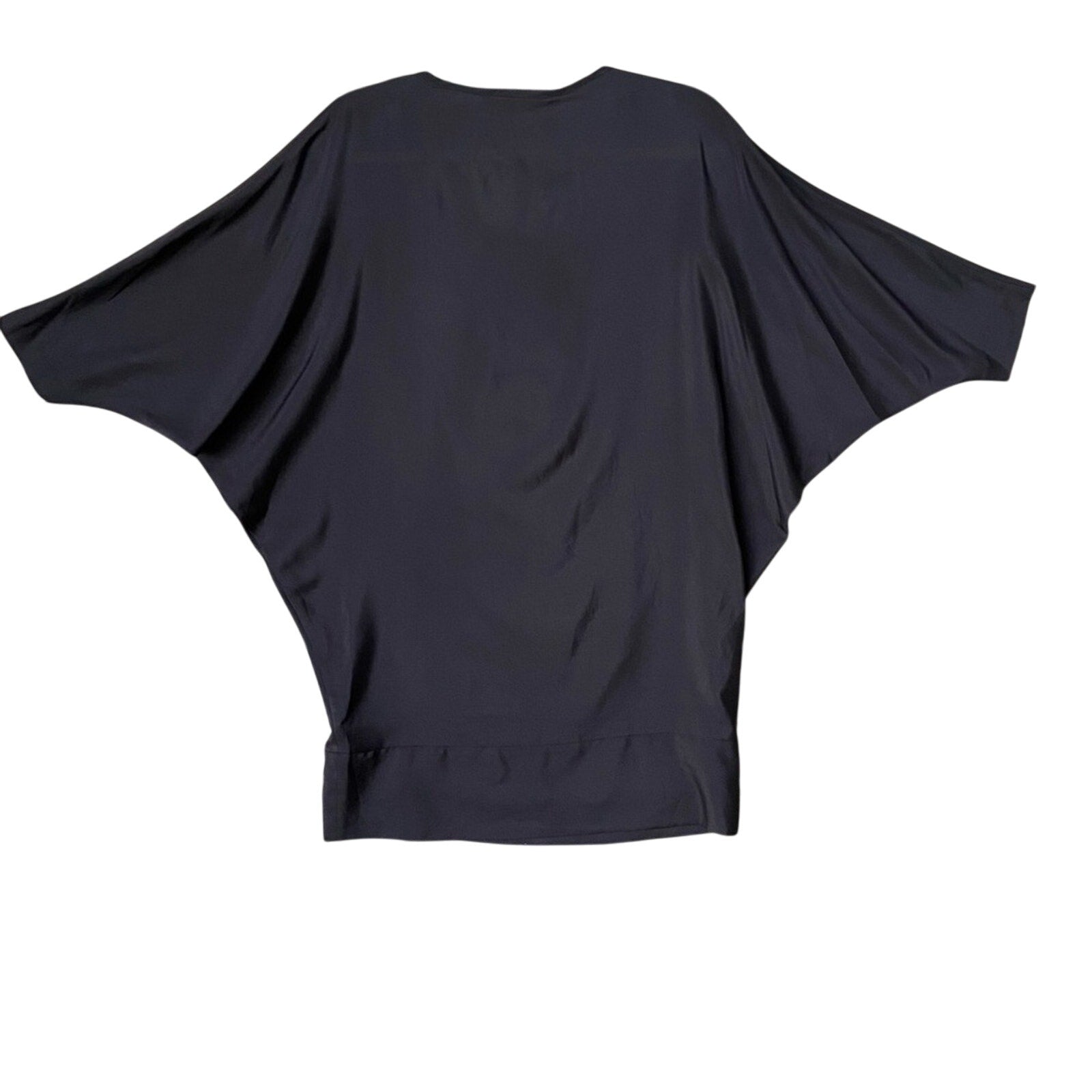 NWT New Kensie Womens Size 4 Black Sequin Accent Batwing Half Sleeve Dress