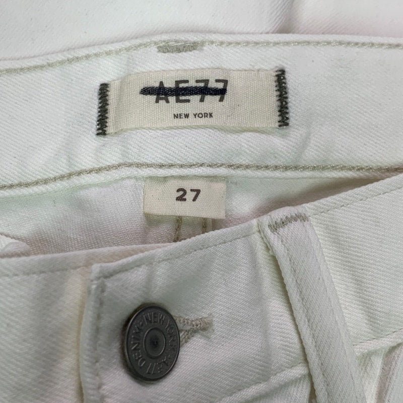 New AE77 Womens Size 27 White 100% Organic & Recycled Cotton Denim Jeans