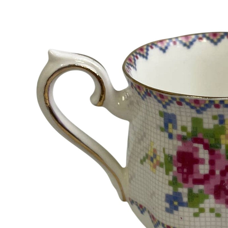 Vintage Royal Albert 778676 England Cup Saucer Petit Point Bone China Teacup Set