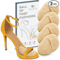 New Walkize Womens Dark Tan Self Adhesive Ball of Foot Cushions Shoe Insert Pads