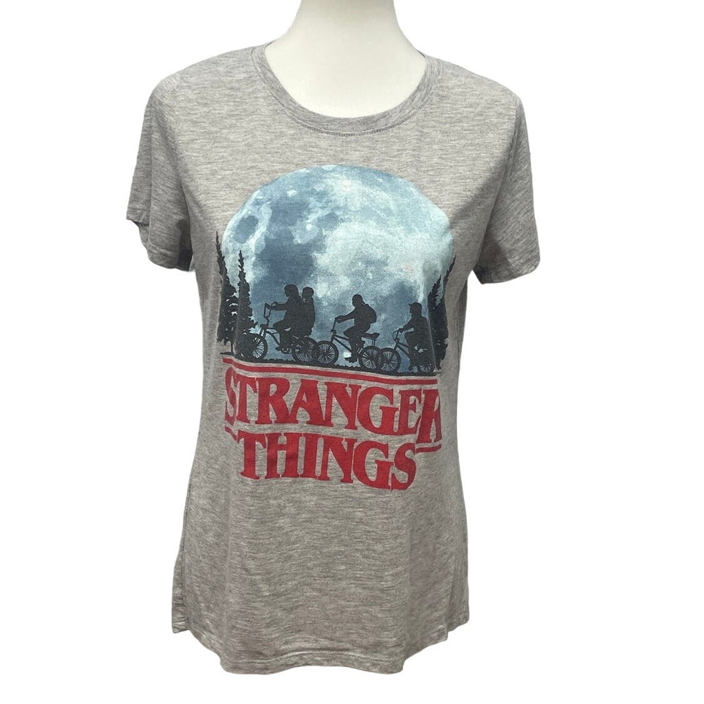 Stranger Things Womens Large Polyester Rayon Blend Short Sleeve Crew Neck Tee