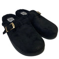 Dolce Vita Womens Size 9 Black Faux Suede Clog Fur Lined Round Toe Slip On Shoes