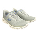 New In Box Skechers Womens Size 6 Gray Mesh Hands Free SwiftFit Slide In Shoes
