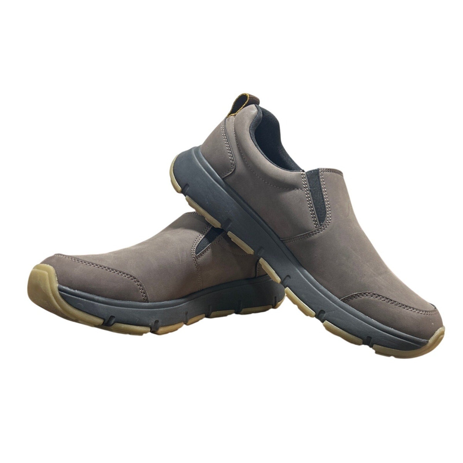 New In Box Gerry Mens Size 12 Brown Faux Leather Slide On Moc II Sneakers Shoes