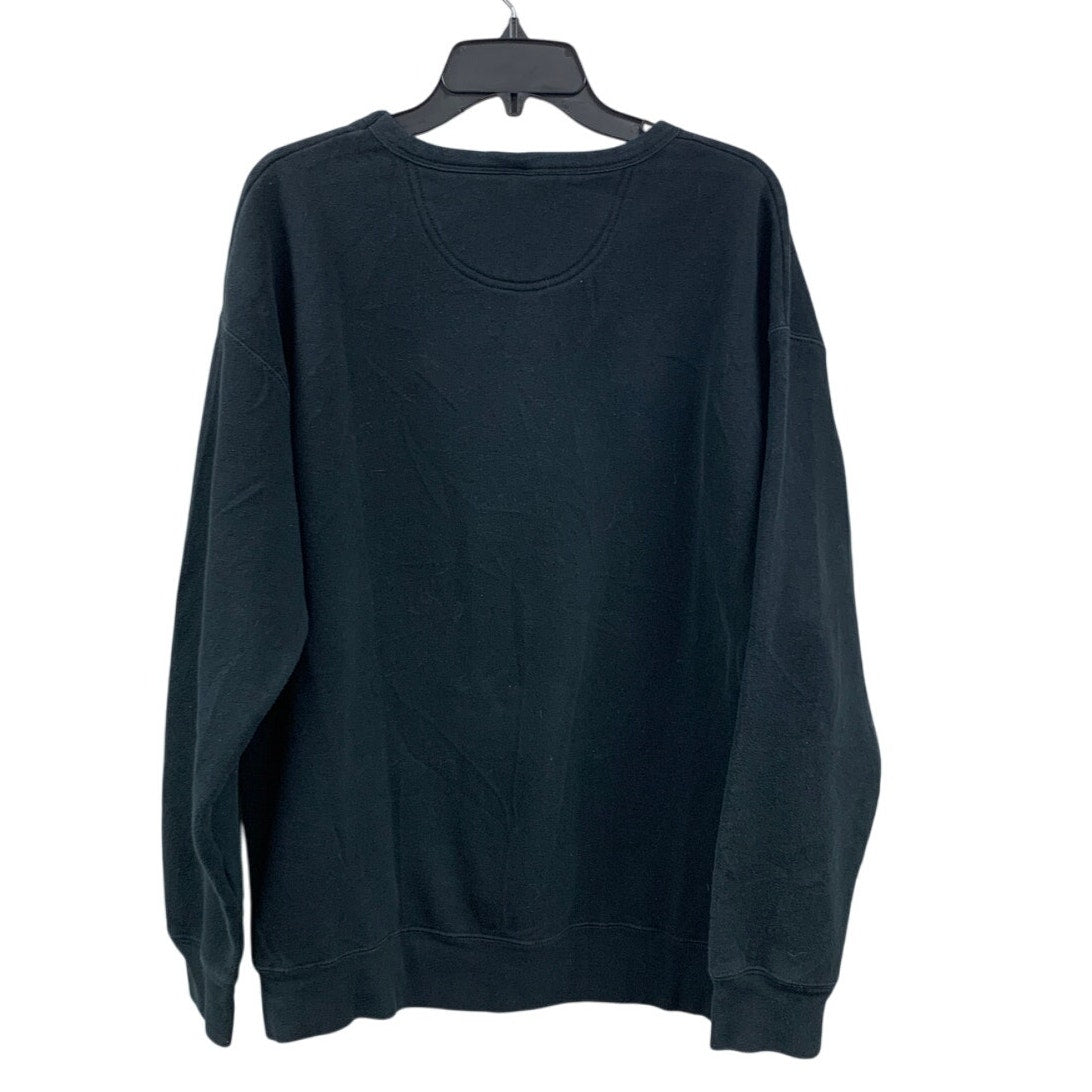 Upcycled Hand Printed Womens XL Rock The Broc Broccoli Long Sleeve Sweatshirt