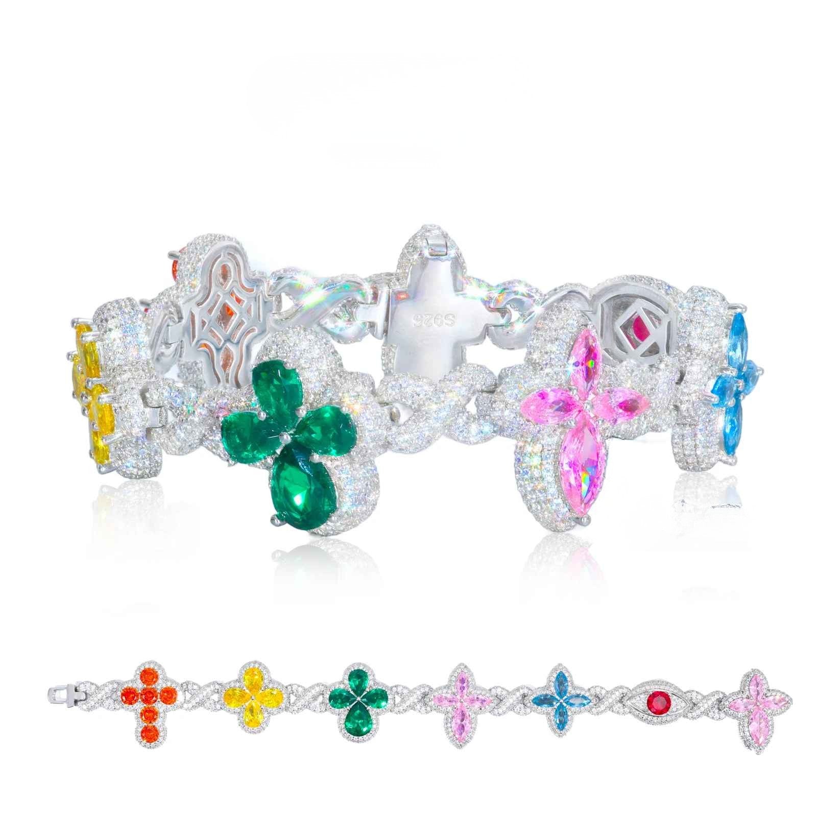 Fleur d’Éternité Moissanite Bracelet Purple