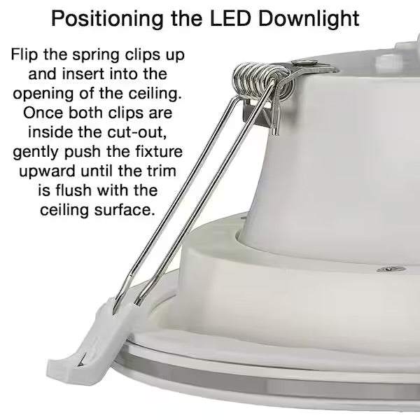 Brand New Commercial Electric 4 in. Adjustable CCT Integrated LED Canless Recessed Light Trim with Night Light 650 Lumens Reduces Glare and Eye Strain
