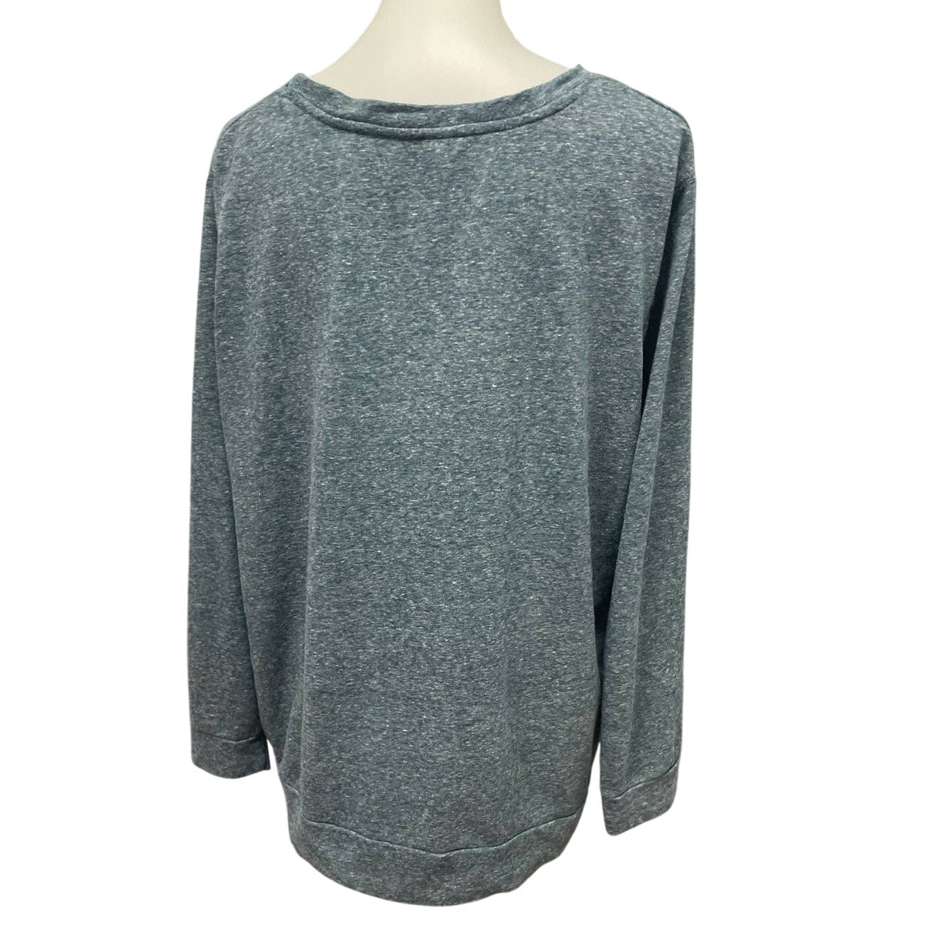 Thankful Grateful Blessed Womens 2X Holiday Time Long Sleeve Crew Neck Sweater