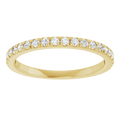 1/4 CTW Natural Diamond French-Set Anniversary Ring  14K Yellow Gold