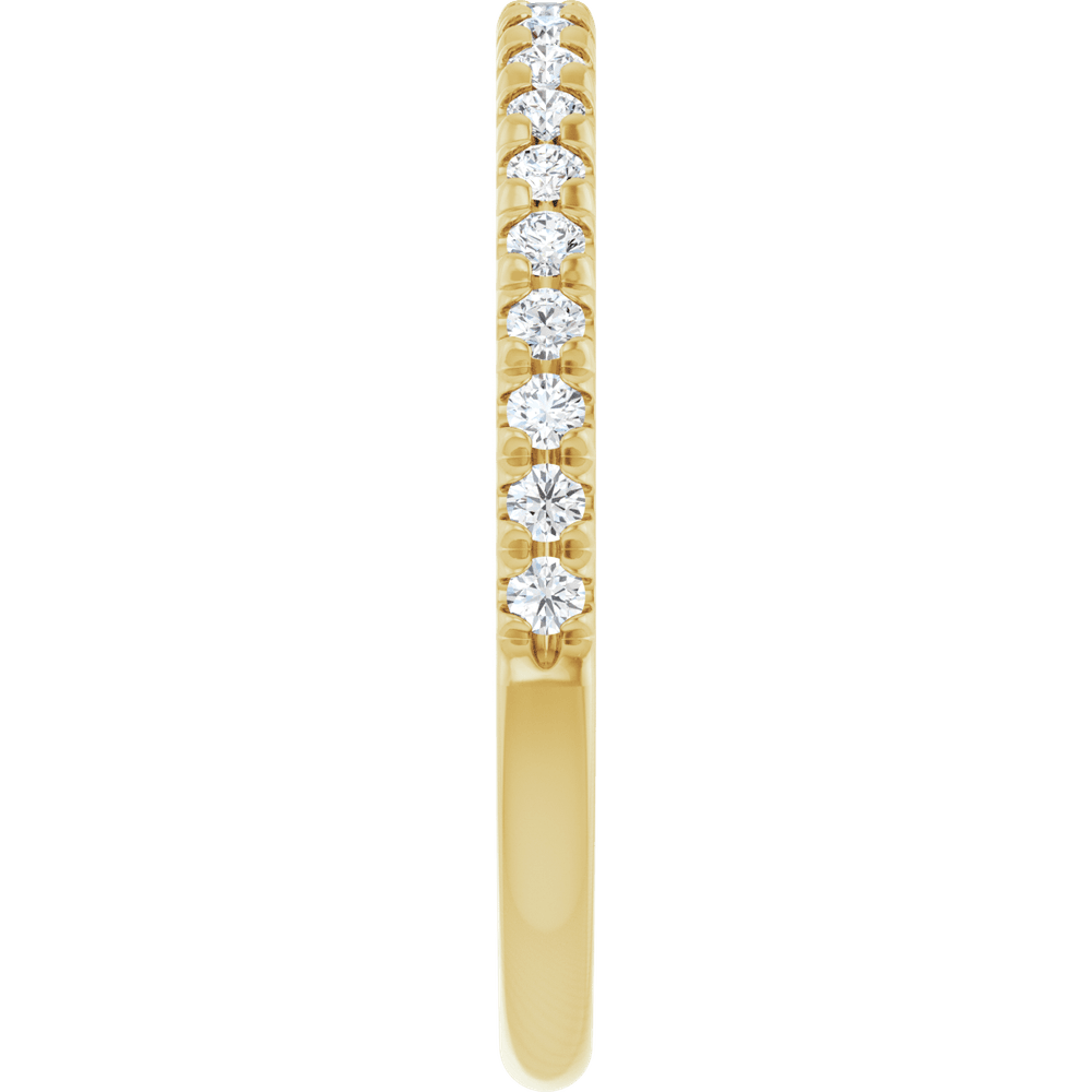1/4 CTW Natural Diamond French-Set Anniversary Ring  14K Yellow Gold
