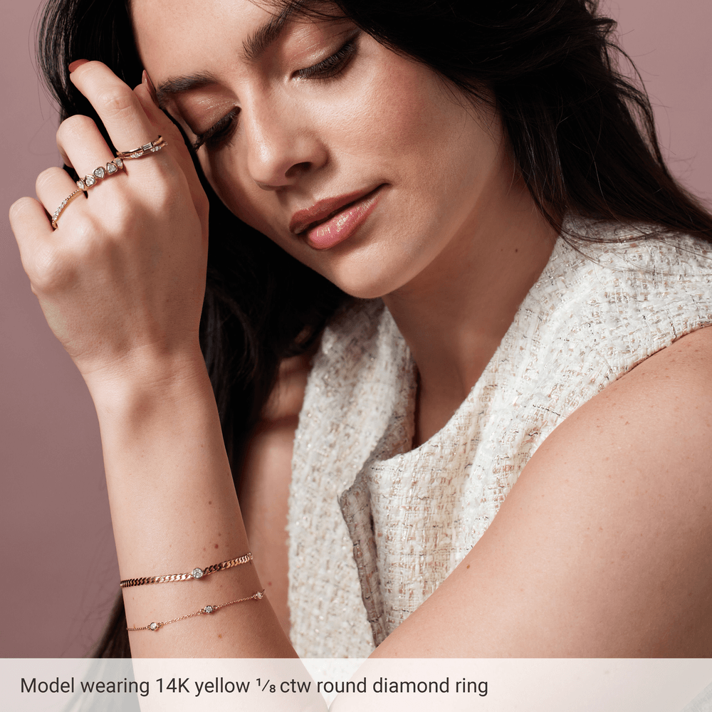 Élise 14K Gold Diamond Stackable Ring