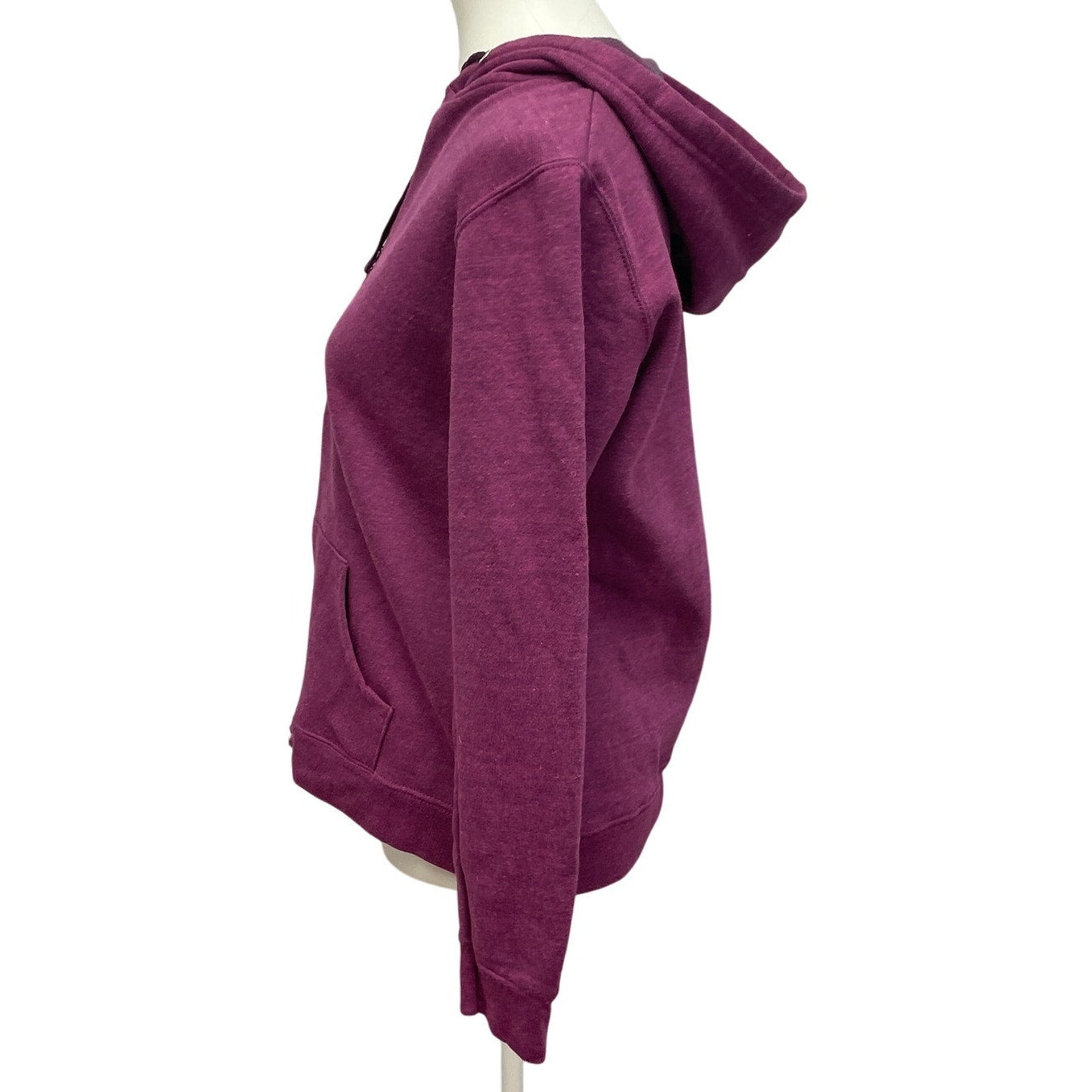 Hand Printed Upcycled Womens Medium Cottage Core Berry Full Zip Hoodie Jacket