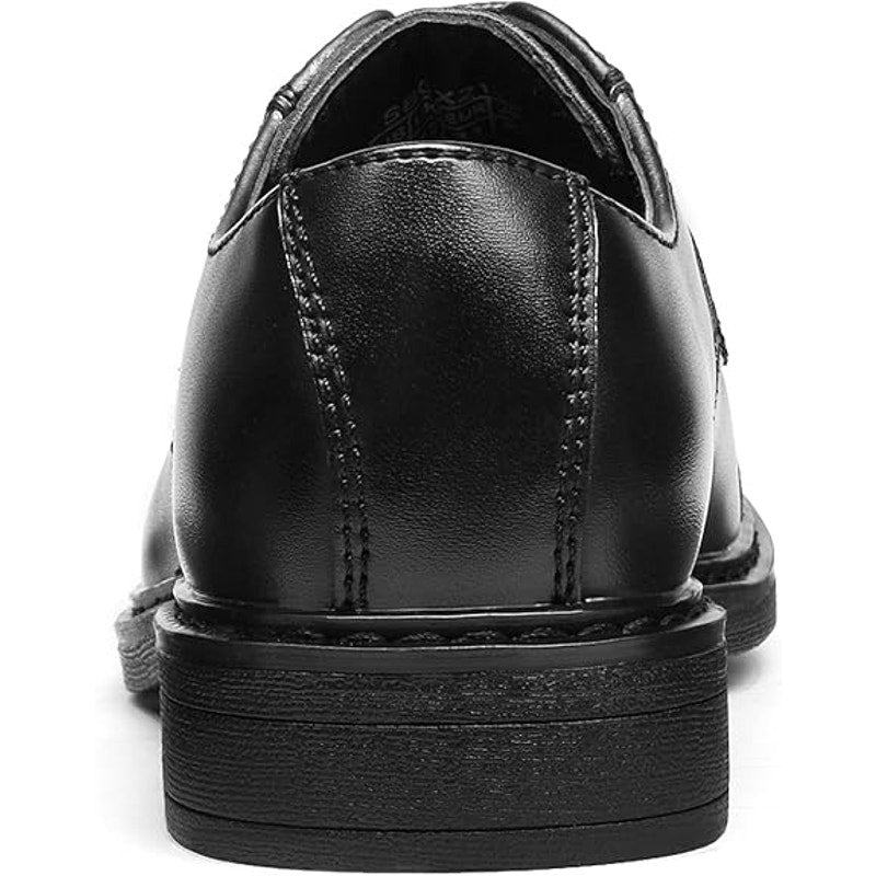 New Bruno Marc Boys Size 11 Black Faux Leather Laced Dress Oxford Formal Shoes