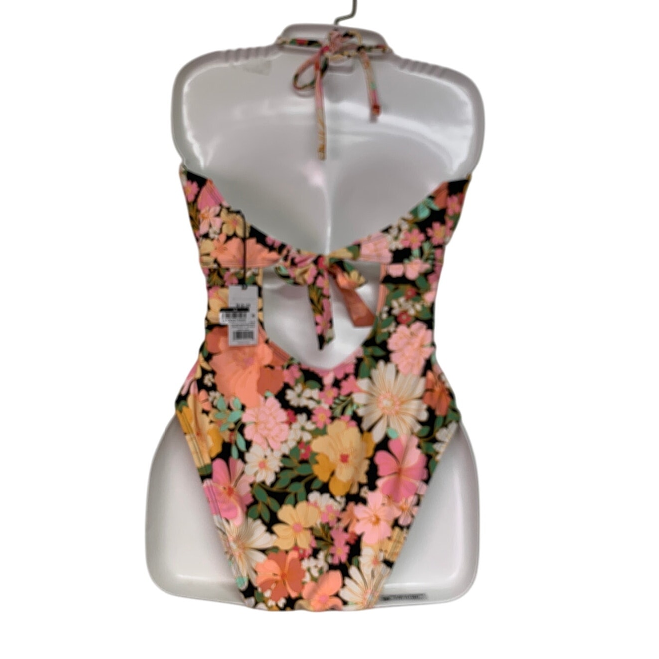 New Shade & Shore Womens Medium Tropical Floral Med Seat Coverage 1PC Swim Suit