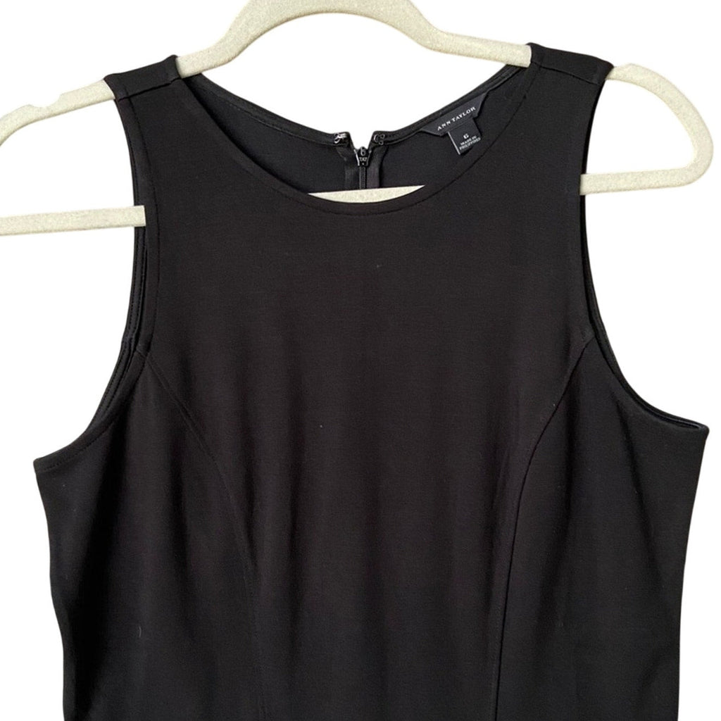 New Ann Taylor Womens Size 6 Sleeveless Back Zip Striped A Line Fit Flare Dress