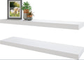 BAMEOS Floating Shelf,Wall Shelf, Decor Wall Mounted Shelves, Hanging Shelf Set for Bathroom Kitchen Living, Kitchen, Room Bedroom Storage White