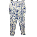 7th Avenue Design Studio Womens Size 6 Average Blue Floral Front Zip Pants