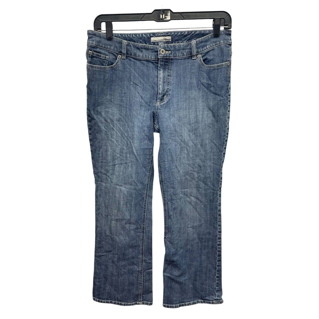 Chicos Platinum Size 2.5 Short Large 14 Stretch Cotton Straight Leg Denim Jeans