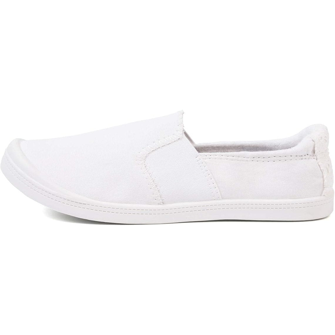Funky Monkey Womens Size 7 White Canvas Crochet Heel Flat Low Top Sneaker Shoes
