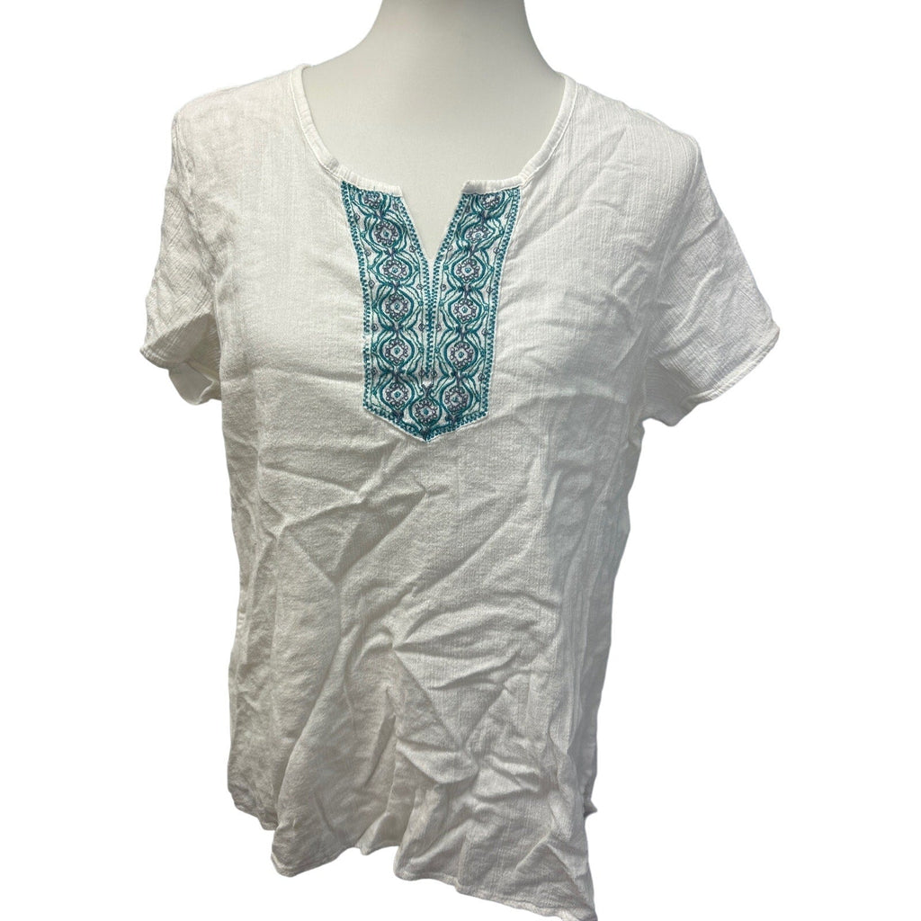 3 Chaps Croft & Barrow Womens XL Short Sleeve Cotton Blend Tee Shirts Lot