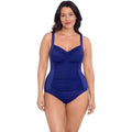 New Trimshaper Womens Size 10 Ink Blue Tummy Control One Piece Swimsuit