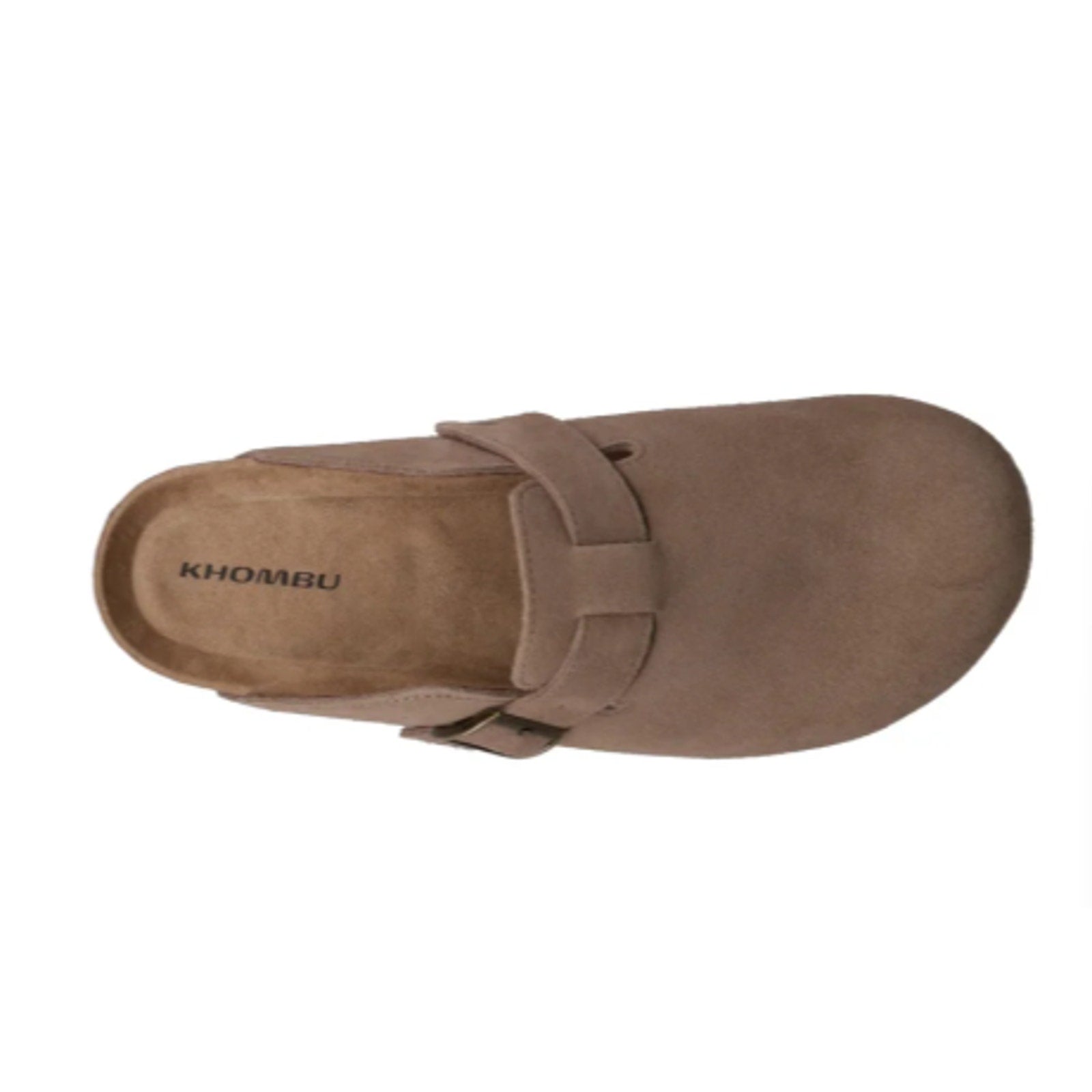 New In Box Khombu Mens Size 10 Taupe Faux Suede Damian Cork Slide On Mule Shoes
