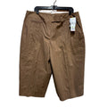New Nine West Woman 18W Stretch Cotton Tuscany Bronze Brown Cropped Pants