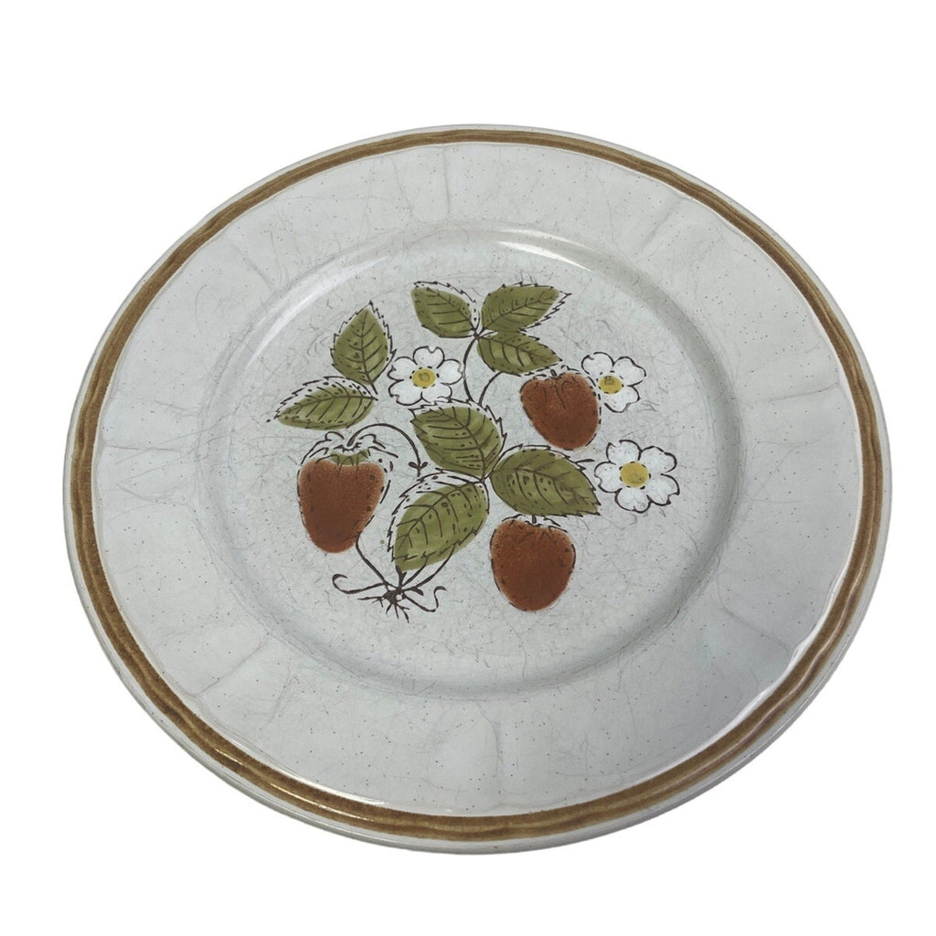 Set of 4 Vintage Handpainted Americana Hearthside Stoneware Berries N Cream