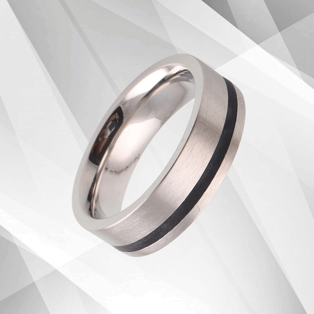 New Mens Flat Cobalt Wedding Anniversary Band Ring 18Ct White Gold