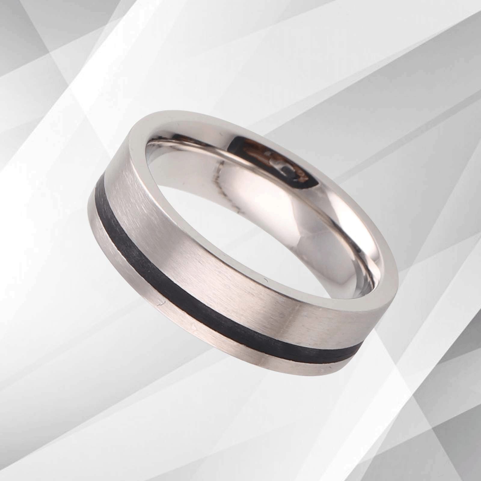 New Mens Flat Cobalt Wedding Anniversary Band Ring 18Ct White Gold