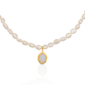 ROSETTE PEARL NECKLACE