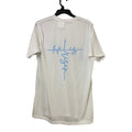 New Hand Printed Womens Large He Is Risen Faith Cross Short Sleeve Tee Shirt