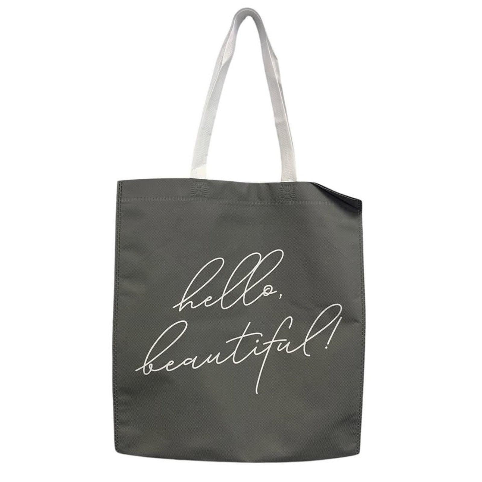 New Upcycled Hand Printed Rise and Pray Luke 22:46 Bible Quote Shopper Tote Bag