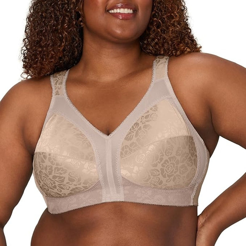 New Playtex Womens Size 38DDD Floral 18 Hour Smoothing Unlined Wireless Bra