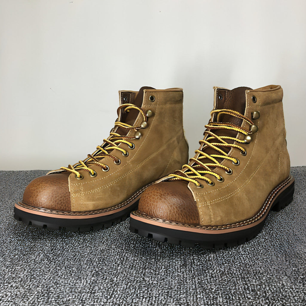 Autumn And Winter Men's Round Toe Fashion Casual Leather Shoes Martin