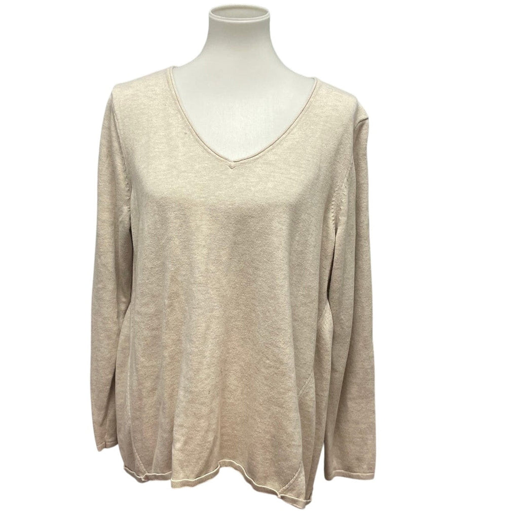 Lane Bryant Womens 18/20 Cotton Rayon Blend Long Sleeve V-Neck Pullover Sweater